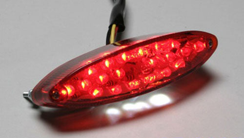 LED OVAL STOPLAMP, RED LENS (20 LEDS + 5 LEDS FOR LICENSE PLAT