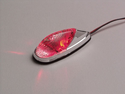 LED MARKER LIGHTS, MINI-FLUSH MT. CHROME BODY, RED (1 LED)