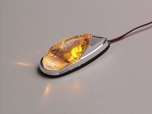 LED MARKER LIGHTS, MINI-FLUSH MT. CHROME BODY, AMBER (1 LED) W