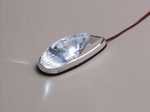 LED MARKER LIGHTS, MINI-FLUSH MT. CHROME BODY, WHT/CLR (1 LED)