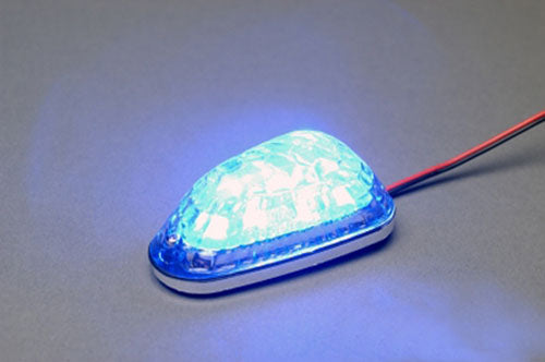 LED MINI-MARKER LIGHT, TRIANGLE, CHROME, BLUE (6 LEDS)