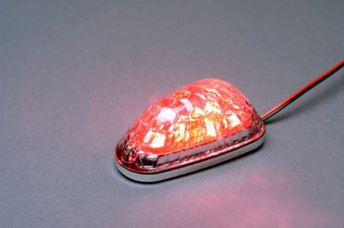 LED MINI-MARKER LIGHT, TRIANGLE, CHROME, RED (6 LEDS)