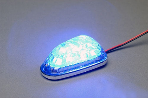 LED MINI-MARKER LIGHT, TRIANGLE, BLACK, BLUE (6 LEDS)