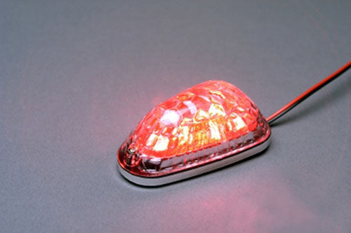 LED MINI-MARKER LIGHT, TRIANGLE, BLACK, RED (6 LEDS)