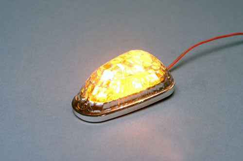 LED MINI-MARKER LIGHT, TRIANGLE, BLACK, AMBER (6 LEDS)