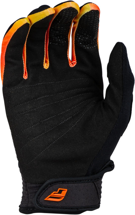 YOUTH F-16 GLOVES BLACK/YELLOW/ORANGE YS 377-211YS image 2