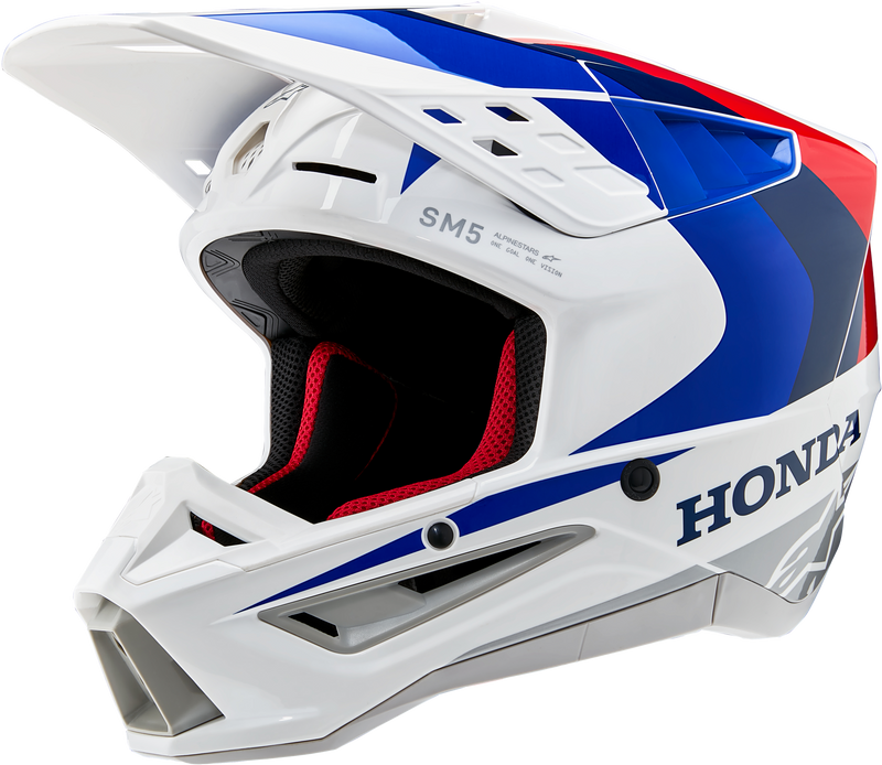 Load image into Gallery viewer, HONDA S-M5 HELMET WHITE/BLUE/RED GLOSSY XS 8308123-2217-XS image 3
