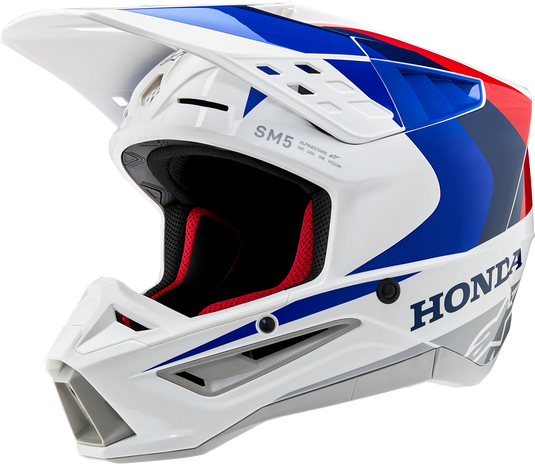 HONDA S-M5 HELMET WHITE/BLUE/RED GLOSSY LG 8308123-2217-L image 3