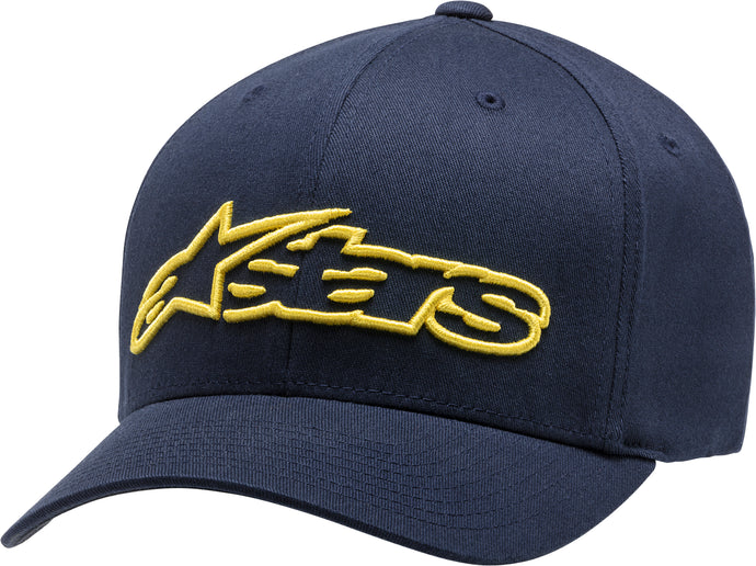 BLAZE FLEXFIT HAT NAVY/YELLOW SM/MD 1039-81005-7050-S/M image 1