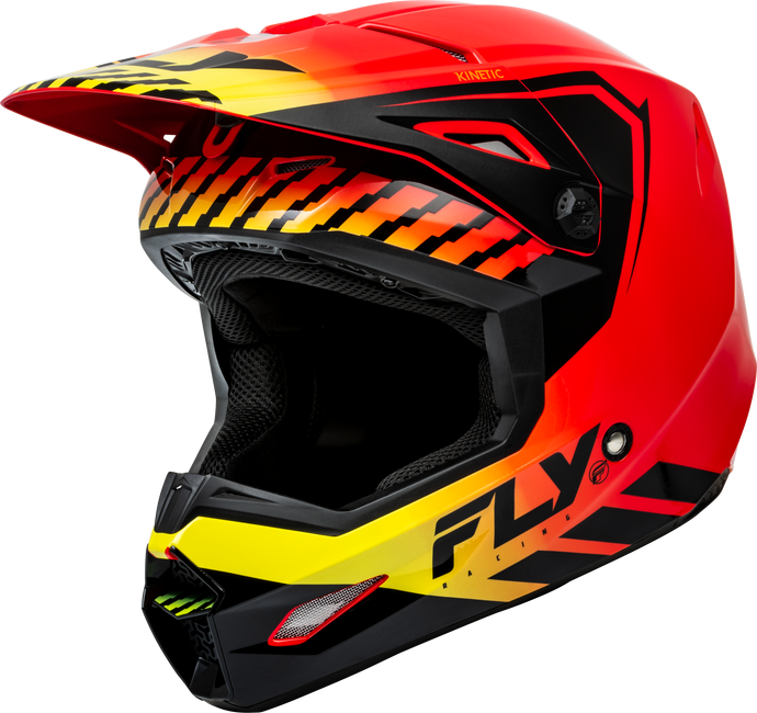 KINETIC MENACE HELMET RED/BLACK/YELLOW 2X F73-86582X image 1