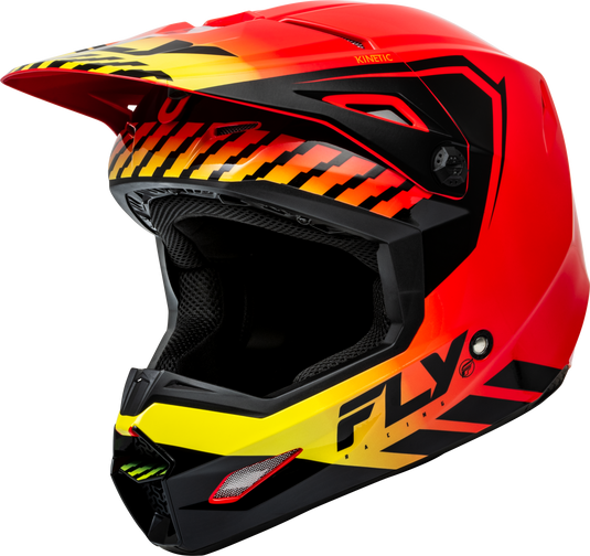 KINETIC MENACE HELMET RED/BLACK/YELLOW MD F73-8658M image 1