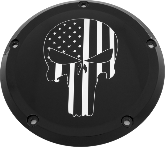 6   M8 SOFTAIL DERBY COVER PUNISHER BLACK PATR22-67BG image 1