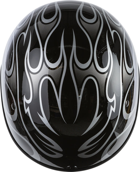.357 FLAME HALF HELMET GLOSS GREY XL 73-8213-5 image 3