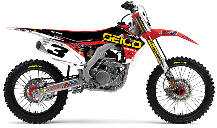 2015 GEICO HONDA GRAPHICS KIT (WHITE) 20-10-725 image 1