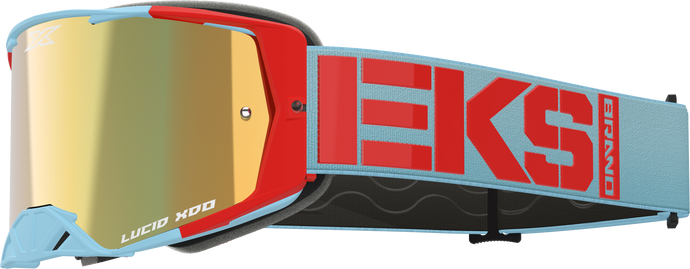 LUCID CALIBER GOGGLE LIGHT BLUE GOLD MIRROR LENS 067-12035 image 1