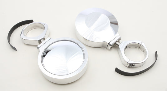 BILLET SIDE MIRRORS ROUND POLISHED 2