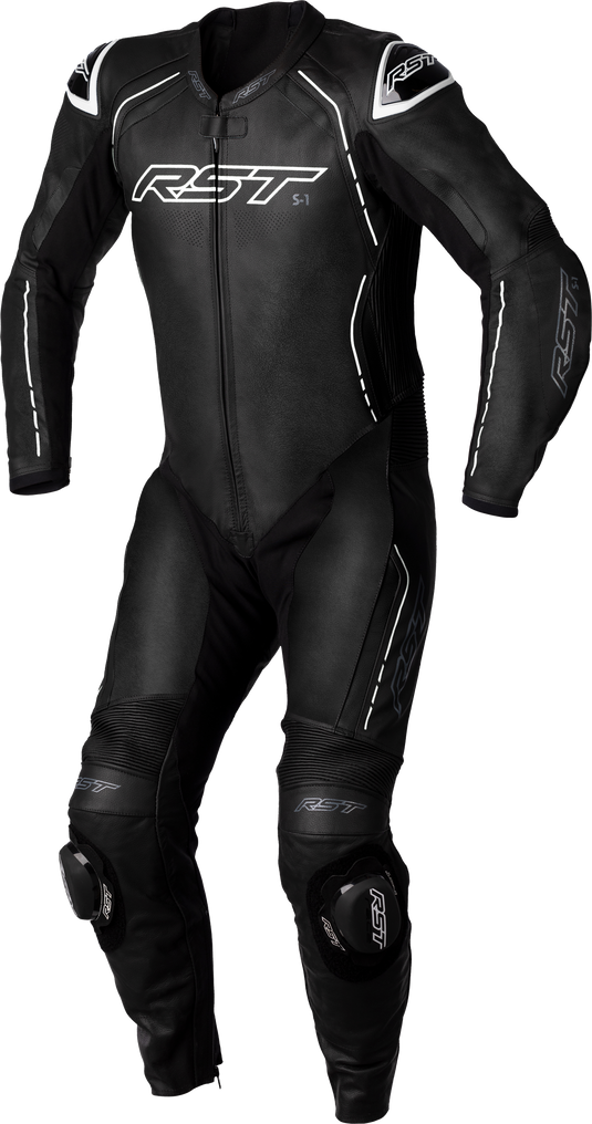 S1 CE SUIT BLACK/BLACK/WHITE LTHR 2XL 102987WHI-48 image 1