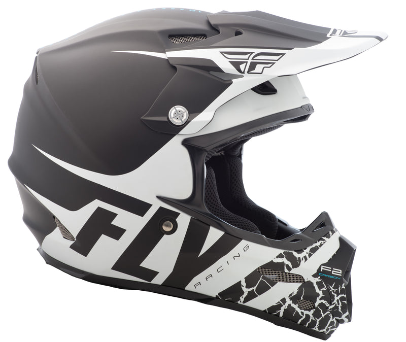 Load image into Gallery viewer, F2 CARBON FRACTURE HELMET MATTE BLACK/WHITE XL 73-4171-5-X image 2

