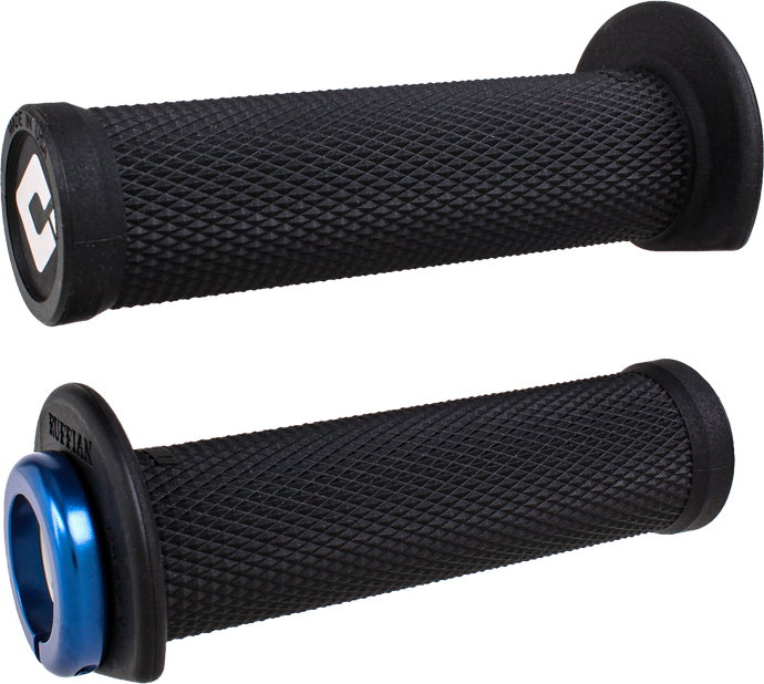 ATV/PWC RUFFIAN LOCKON GRIP 125MM BLACK/BLUE J33RFB-U image 1