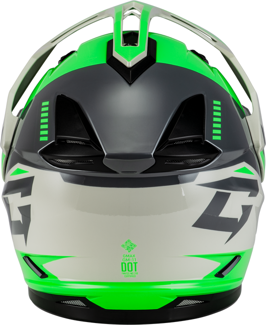 GM-11S RONIN SNOW HELMET W/ ELEC SHIELD GREEN/GREY SM A41151164 image 2