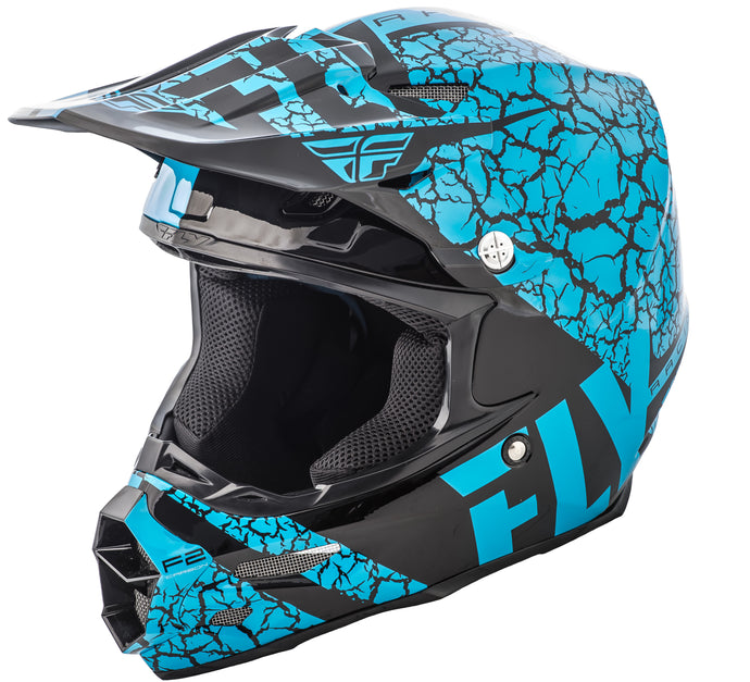 F2 CARBON FRACTURE HELMET LIGHT BLUE/BLACK LG 73-4173-4-L image 1