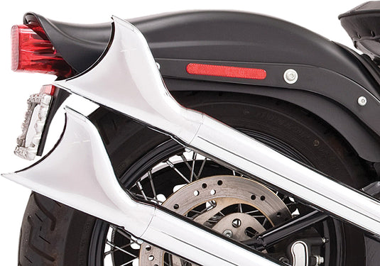 UPSWEEP W/FISHTAILS CHROME `86-17 SOFTAIL HD00264 image 2