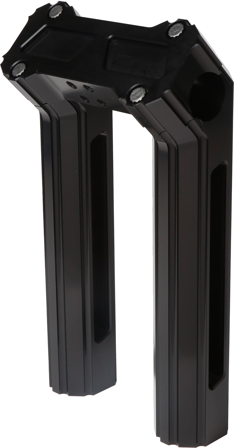 Load image into Gallery viewer, H/D BILLET RISERS 8&quot; BLACK KICKBACK HDB-1013B image 1
