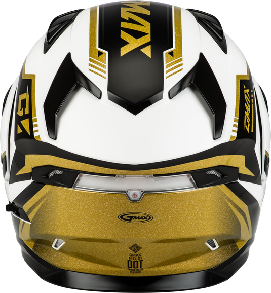 MD-01 VOLTA HELMET WHITE/GOLD/BLACK METALLIC MD M101381295 image 2