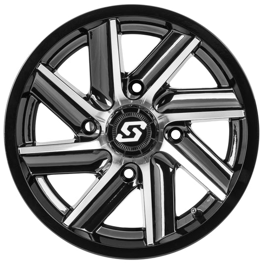CHOPPER WHEEL 14X7 4/137 5+2 (+10MM) BLK/MACHINED A85M-47037-52S image 2