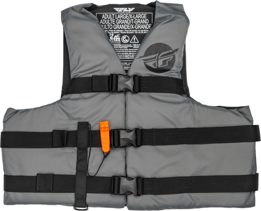 NYLON FLOTATION VEST GREY/BLACK LG/XL 221-30411L image 1