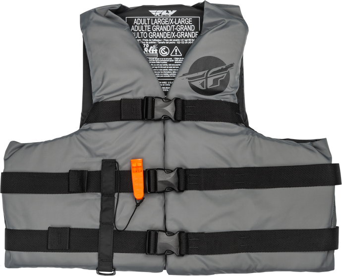 NYLON FLOTATION VEST GREY/BLACK 2X 221-304112X image 1