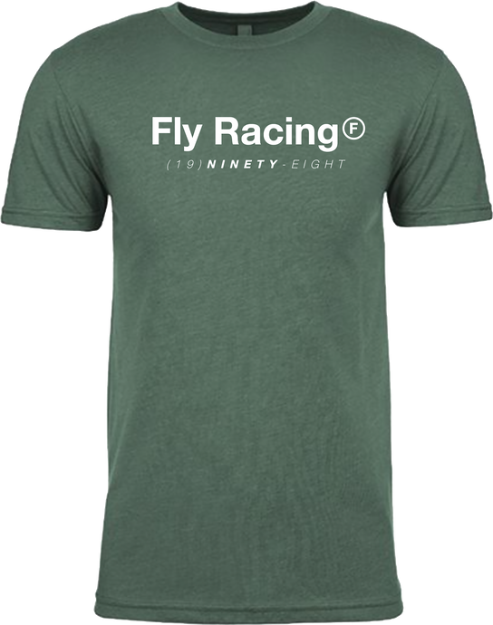 FLY TRADEMARK TEE FOREST GREEN HEATHER LG 354-0315L image 1