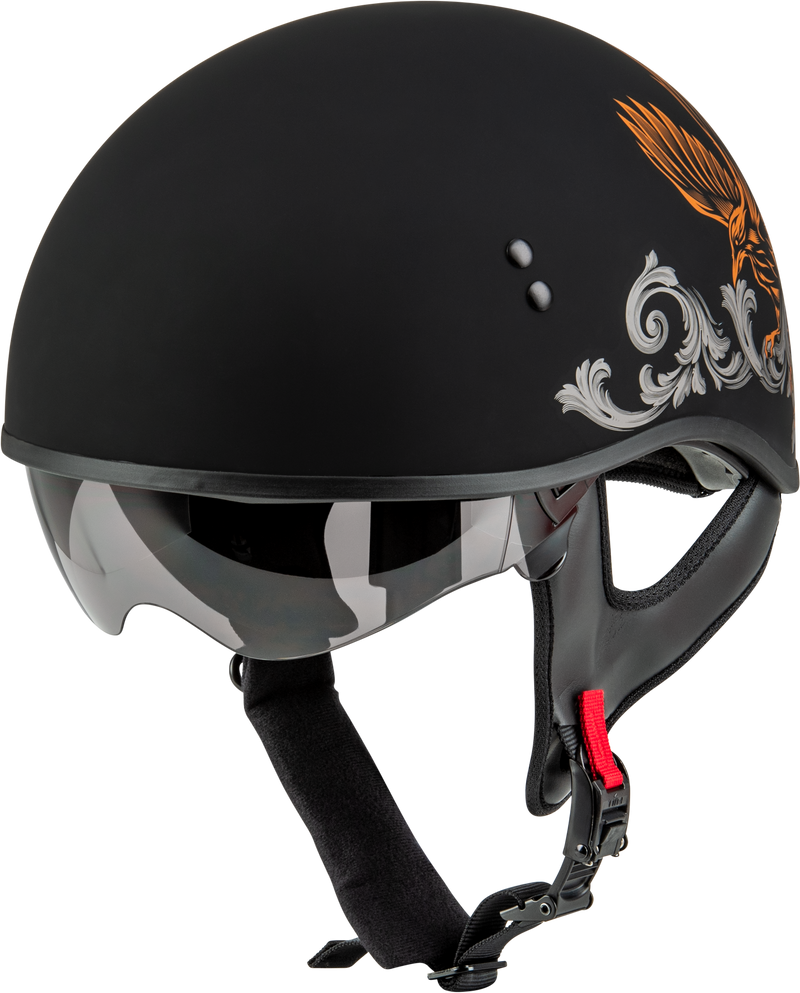Load image into Gallery viewer, HH-65 CORVUS HELMET MATTE BLACK/SILVER/ORANGE LG H16510946 image 2
