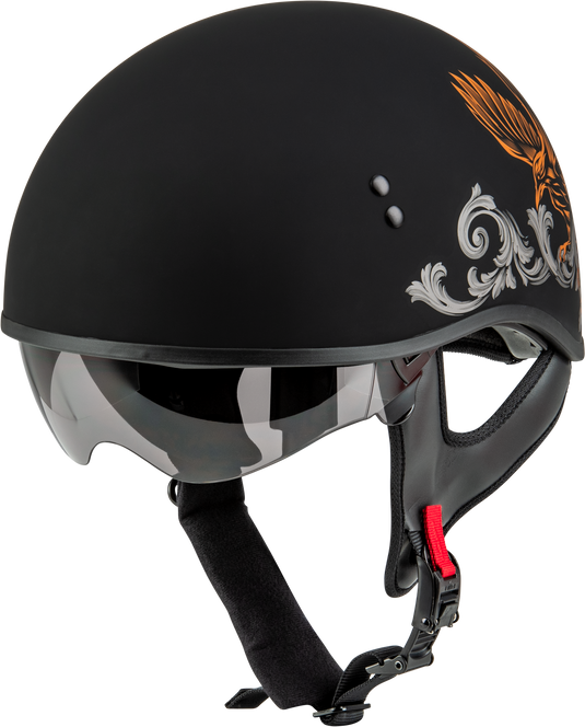 HH-65 CORVUS HELMET MATTE BLACK/SILVER/ORANGE MD H16510945 image 2