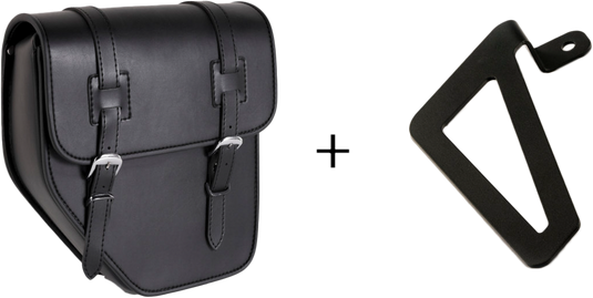 IBIZA SADDLEBAG BLACK LEFT W/BASE +SUPPORT APS016N image 1