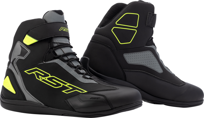 SABRE MOTO SHOE CE BOOT BLACK / GREY / FLO YELLOW  SZ 103053F.YEL-47 image 1