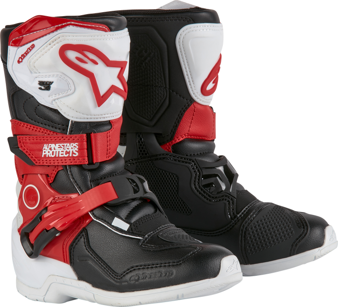 TECH 3S KIDS BOOTS WHITE/BLK/BT RED SZ 11 2014524-2030-11 image 1