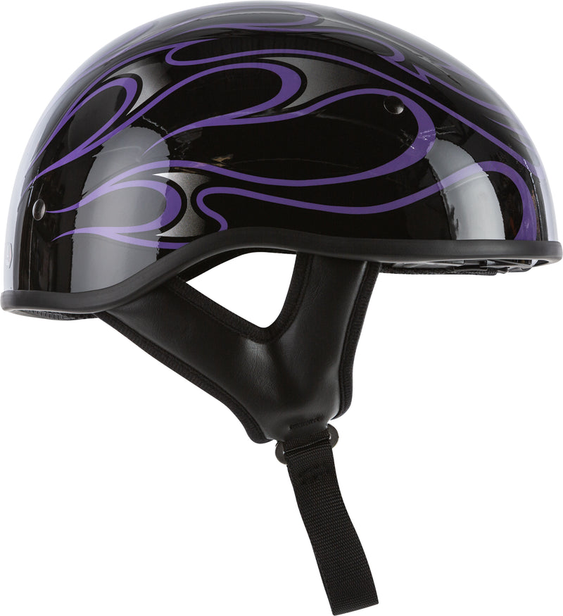 Load image into Gallery viewer, .357 FLAME HALF HELMET GLOSS PURPLE SM 73-8216-2 image 2
