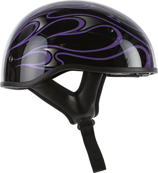 .357 FLAME HALF HELMET GLOSS PURPLE SM 73-8216-2 image 2