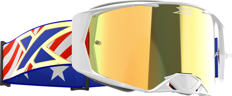 Load image into Gallery viewer, LUCID GOGGLE USA STARS AND STRIPES GOLD MIRROR LENS 067-12024 image 2
