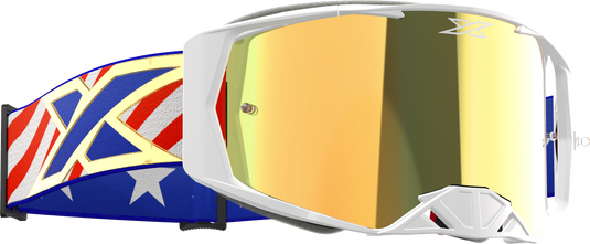 LUCID GOGGLE USA STARS AND STRIPES GOLD MIRROR LENS 067-12024 image 2