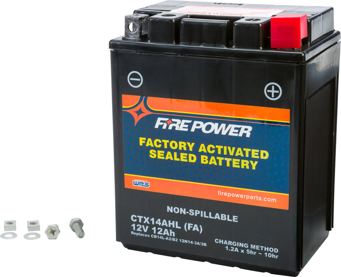 BATTERY CTX14AHL/CB14L-A2 SEALED FACTORY ACTIVATED CTX14AHL-BS(FA) image 1