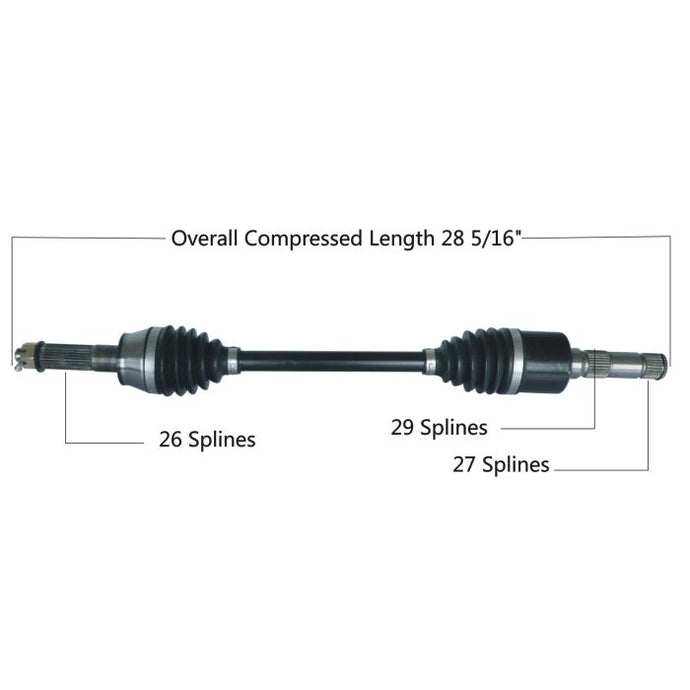 TYTANEUM HEAVY DUTY CV AXLE POLARIS REAR LEFT