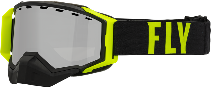 ZONE PRO SNW GOGGLE BLK/HI-VIS W/SILVER MIR/PLRZD SMOKE LENS 37-50335 image 1