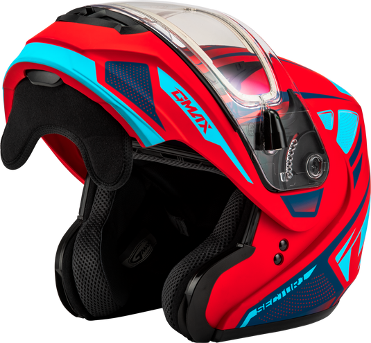 MD-04S SECTOR SNOW HELMET W/ ELEC SHIELD MATTE RED/BLUE SM M4043994 image 3