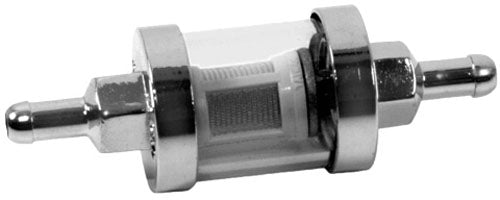 FUEL FILTER 5/16 CHROME GLASS
