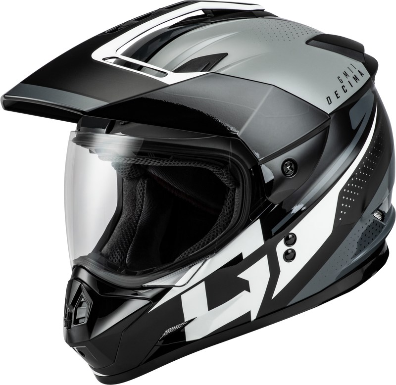 Load image into Gallery viewer, GM-11 DECIMA HELMET BLACK/GREY/WHITE SM A1116454 image 1
