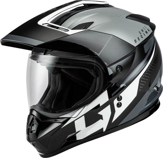 GM-11 DECIMA HELMET BLACK/GREY/WHITE XS A1116453 image 1