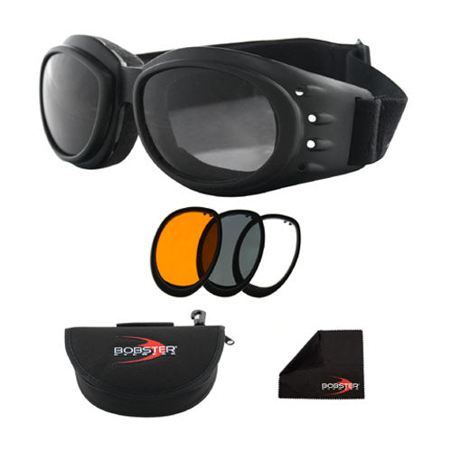 CRUISER 2 INTERCHANGEABLE GOGGLE, BLACK FRAME, 3 LENSES