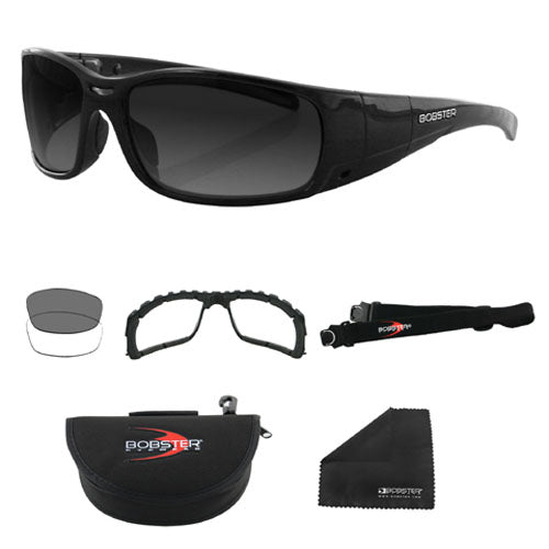 GUNNER CONVERTIBLE, BLACK FRAME, PHOTOCHROMIC & CLEAR LENSES